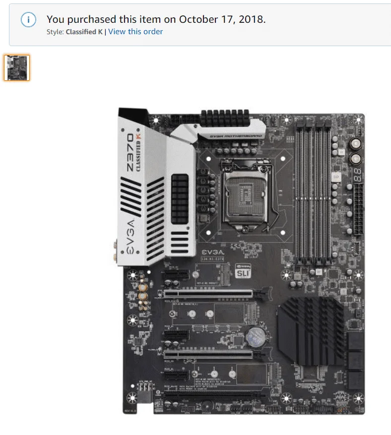 EVGA Z370 Classified K Classified K