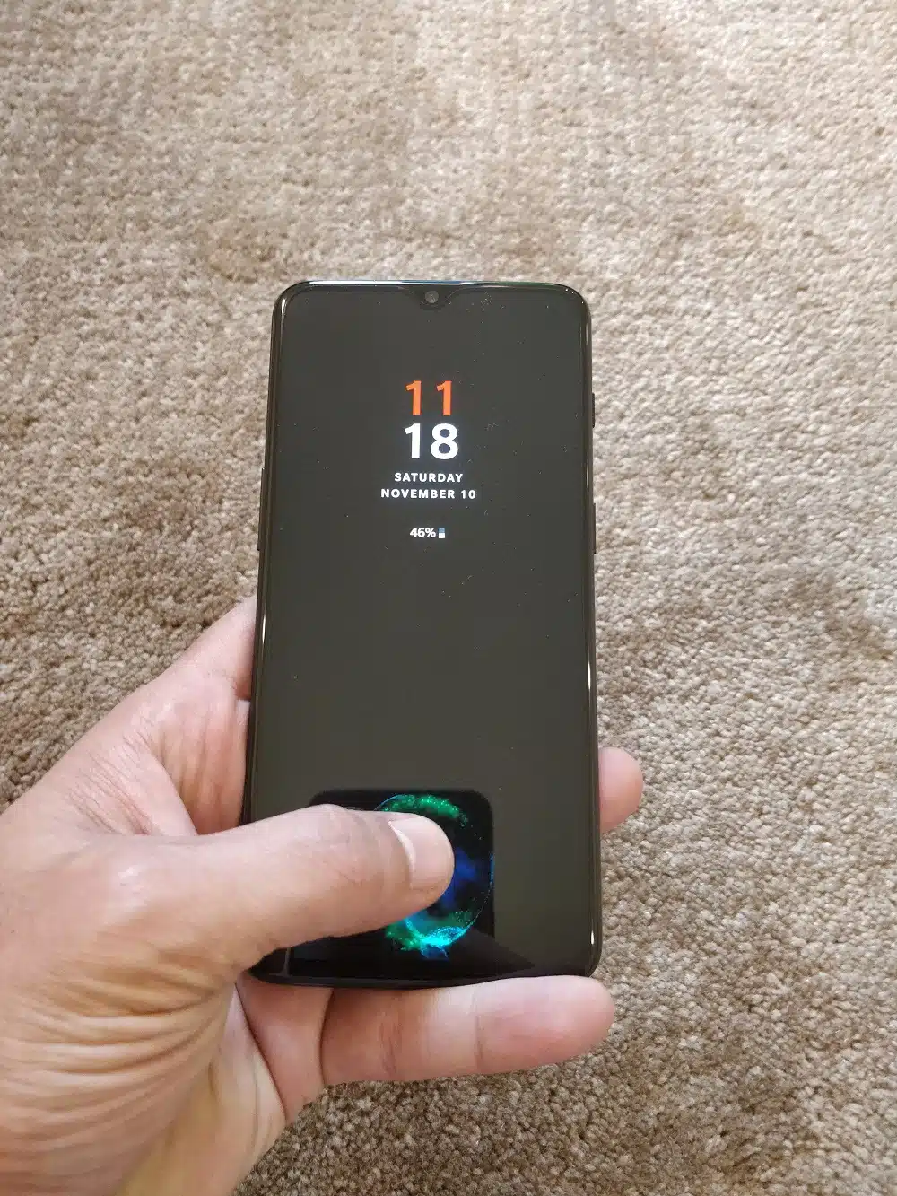 oneplus6t finger