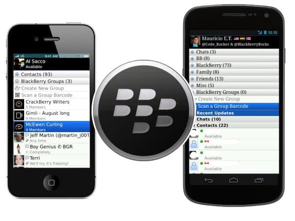 BBM on iphone and android