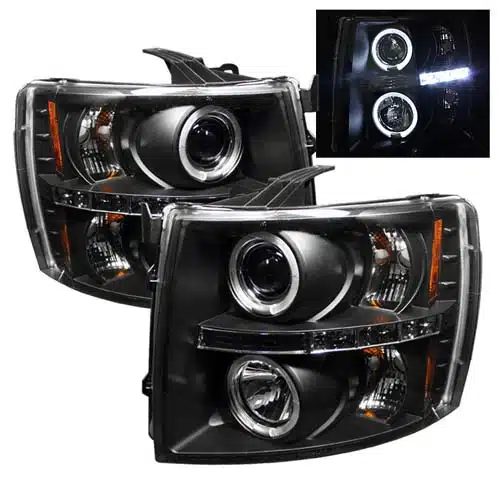 Chevy Silverado 2011 Projector Headlights Dual Lighted Halo YD A