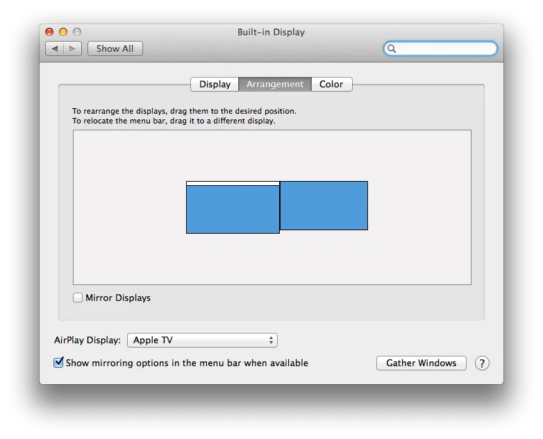 طريقة ربط شاشة أخرى الى الماك من خلال جهاز Apple TV