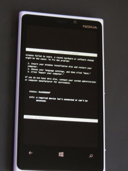 Lumia 920 Error