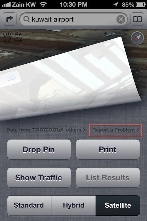 Report a Problem in Apple Maps