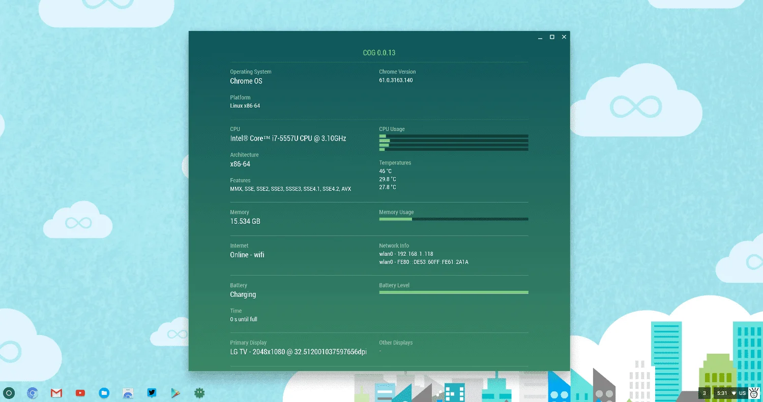 مواصفات الجهاز المثبت عليه نظام قوقل كروم Chrome OS chrome os Edited