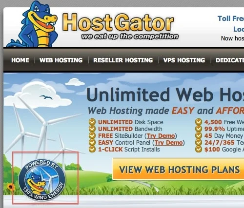 hostgator go green