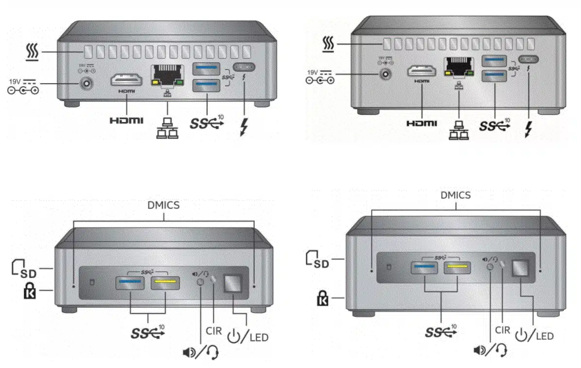 Intel NUC 8 Gen H vs K Intel NUC 8 Gen H vs K