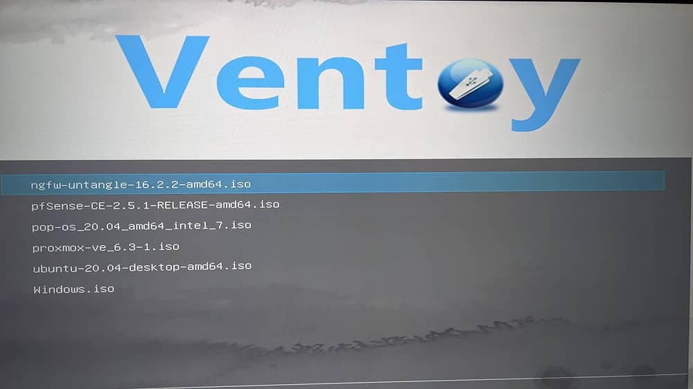 Ventoy Boot Screen 